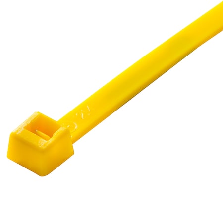 Advance Cable Ties Cable Tie, 7 in L, 1-7/8 in Max Bundle Dia., Yellow, Nylon, 50 lb Strength, 100 PK AL-07-50-4-C